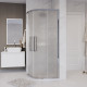 Душевое ограждение Grossman Cosmo 301.K33.02.8080.10.02 (80х80х195) четверть круга,раздвижная,хром,стекло шиншилла