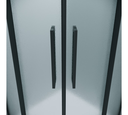 Душевое ограждение Grossman Cosmo 300.K33.02.9090.21.02 (90х90х195) квадрат,раздвижная,черный матовый,стекло шиншилла