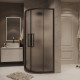 Душевое ограждение Grossman Cosmo 300.K33.02.9090.21.02 (90х90х195) квадрат,раздвижная,черный матовый,стекло шиншилла