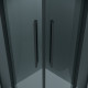 Душевое ограждение Grossman Cosmo 301.K33.02.8080.21.10 (80х80х195) четверть круга,раздвижная,черный матовый,стекло тонированное