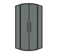 Душевое ограждение Grossman Cosmo 301.K33.02.9090.21.10 (90х90х195) четверть круга,раздвижная,черный матовый,стекло тонированное