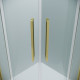 Душевое ограждение Grossman Cosmo 301.K33.02.9090.32.00 (90х90х195) четверть круга,раздвижная,золото сатин,стекло прозрачное