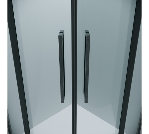 Душевое ограждение Grossman Cosmo 301.K33.02.9090.42.00 (90х90х195) четверть круга,раздвижная,графит сатин,стекло прозрачное