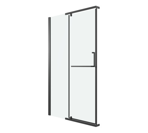 Дверь в нишу Grossman Pragma 100.K33.03.100.21.00 (100х195) черный матовый,стекло прозрачное,распашная