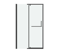 Дверь в нишу Grossman Pragma 100.K33.03.120.21.00 (120х195) черный матовый,стекло прозрачное,распашная