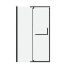 Дверь в нишу Grossman Pragma 100.K33.03.120.21.00 (120х195) черный матовый,стекло прозрачное,распашная