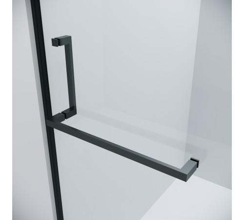 Дверь в нишу Grossman Pragma 100.K33.03.100.21.00 (100х195) черный матовый,стекло прозрачное,распашная