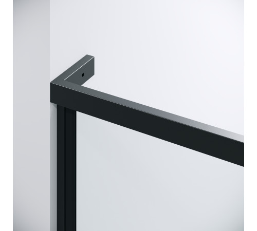 Дверь в нишу Grossman Pragma 100.K33.03.100.21.00 (100х195) черный матовый,стекло прозрачное,распашная