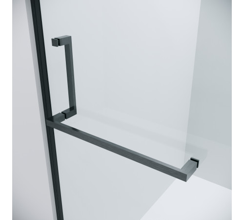 Дверь в нишу Grossman Pragma 100.K33.03.120.42.00 (120х195) графит сатин,стекло прозрачное,распашная