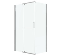 Душевое ограждение Grossman Pragma 100.K33.03.100.10.00- 200.K33.03.90.10.00 (100х90х195) распашная,хром,стекло прозрачное