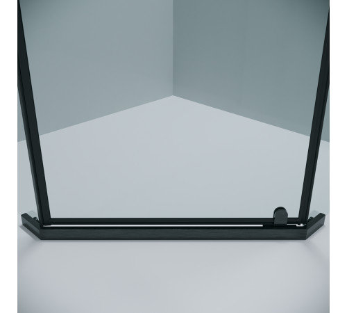 Душевое ограждение Grossman Pragma 302.K33.03.9090.42.00 (90х90х195) трапеция,распашная,графит сатин,стекло прозрачное