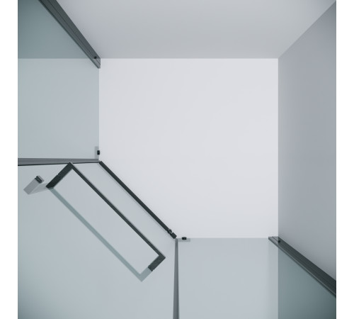 Душевое ограждение Grossman Pragma 302.K33.03.9090.42.00 (90х90х195) трапеция,распашная,графит сатин,стекло прозрачное