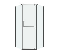 Душевое ограждение Grossman Pragma 302.K33.03.1010.42.00 (100х100х195) трапеция,распашная,графит сатин,стекло прозрачное