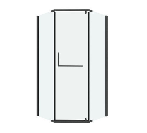 Душевое ограждение Grossman Pragma 302.K33.03.9090.42.00 (90х90х195) трапеция,распашная,графит сатин,стекло прозрачное