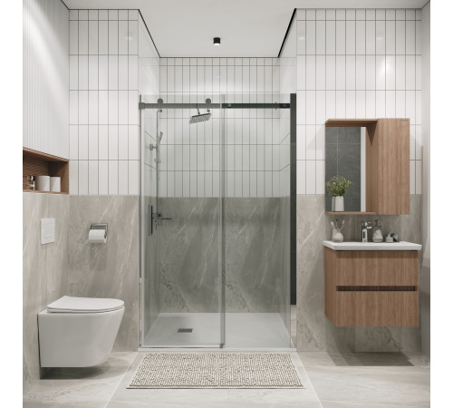 Дверь в нишу Grossman Classic 100.K33.04.120.10.00 (120х195) хром,стекло прозрачное,раздвижная