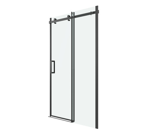 Дверь в нишу Grossman Classic 100.K33.04.120.21.00 (120х195) черный матовый,стекло прозрачное,раздвижная