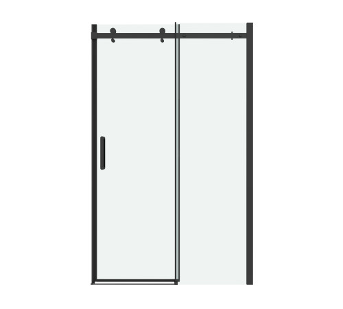 Дверь в нишу Grossman Classic 100.K33.04.120.21.00 (120х195) черный матовый,стекло прозрачное,раздвижная