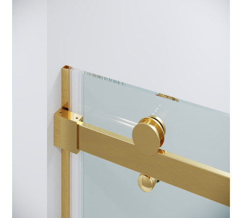 Дверь в нишу Grossman Classic 100.K33.04.110.32.00 (110х195) золото сатин,стекло прозрачное,раздвижная