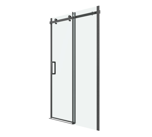 Дверь в нишу Grossman Classic 100.K33.04.100.42.00 (100х195) графит сатин,стекло прозрачное,раздвижная