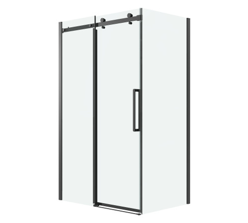 Боковая стенка Grossman Classic 200.K33.04.100.21.00 (100х195) черный матовый,стекло прозрачное