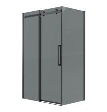 Душевое ограждение Grossman Classic 100.K33.04.100.21.10-200.K33.04.100.21.10 (100х100х195) раздвижная,черный матовый,стекло тонированное