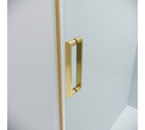 Душевое ограждение Grossman Classic 100.K33.04.100.32.00-200.K33.04.100.32.00 (100х100х195) раздвижная,золото сатин,стекло прозрачное