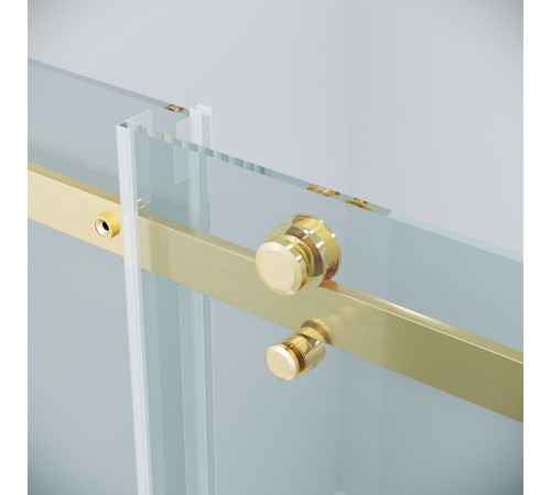 Душевое ограждение Grossman Classic 100.K33.04.100.32.00-200.K33.04.100.32.00 (100х100х195) раздвижная,золото сатин,стекло прозрачное