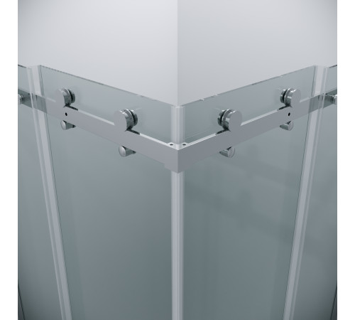 Душевое ограждение Grossman Classic 300.K33.04.1010.10.00 (100х100х195) квадрат,раздвижная,хром,стекло прозрачное