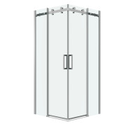 Душевое ограждение Grossman Classic 300.K33.04.1010.10.00 (100х100х195) квадрат,раздвижная,хром,стекло прозрачное
