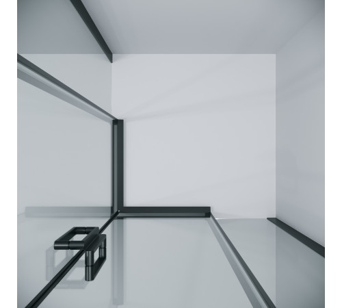 Душевое ограждение Grossman Classic 300.K33.04.9090.21.00 (90х90х195) квадрат,раздвижная,черный матовый,стекло прозрачное