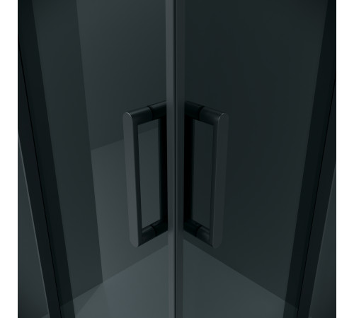Душевое ограждение Grossman Classic 300.K33.04.1010.21.10 (100х195) квадрат,раздвижная,черный матовый,стекло тонированное