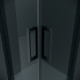 Душевое ограждение Grossman Classic 300.K33.04.1010.21.10 (100х195) квадрат,раздвижная,черный матовый,стекло тонированное