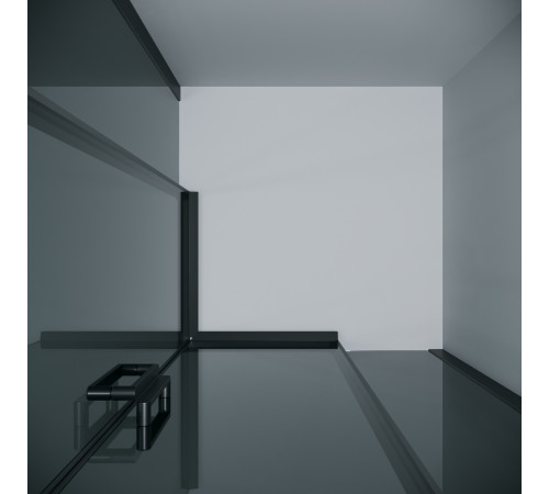 Душевое ограждение Grossman Classic 300.K33.04.1010.21.10 (100х195) квадрат,раздвижная,черный матовый,стекло тонированное