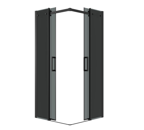 Душевое ограждение Grossman Classic 300.K33.04.1010.21.10 (100х195) квадрат,раздвижная,черный матовый,стекло тонированное