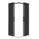 Душевое ограждение Grossman Classic 300.K33.04.1010.21.10 (100х195) квадрат,раздвижная,черный матовый,стекло тонированное
