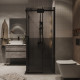 Душевое ограждение Grossman Classic 300.K33.04.1010.21.10 (100х195) квадрат,раздвижная,черный матовый,стекло тонированное