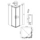 Душевое ограждение Grossman Classic 300.K33.04.9090.21.00 (90х90х195) квадрат,раздвижная,черный матовый,стекло прозрачное