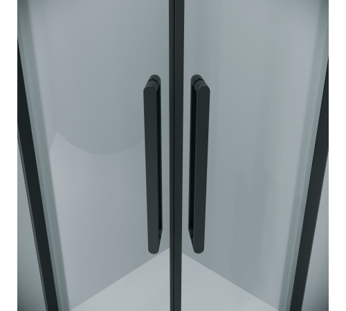 Душевое ограждение Grossman Classic 301.K33.04.9090.21.00 (90х90х195) четверть круга,раздвижная,черный матовый,стекло прозрачное