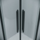 Душевое ограждение Grossman Classic 301.K33.04.9090.21.00 (90х90х195) четверть круга,раздвижная,черный матовый,стекло прозрачное
