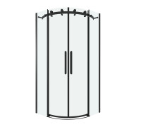 Душевое ограждение Grossman Classic 301.K33.04.9090.21.00 (90х90х195) четверть круга,раздвижная,черный матовый,стекло прозрачное