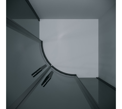 Душевое ограждение Grossman Classic 301.K33.04.1010.21.10 (100х100х195) четверть круга,раздвижная,черный матовый,стекло тонированное