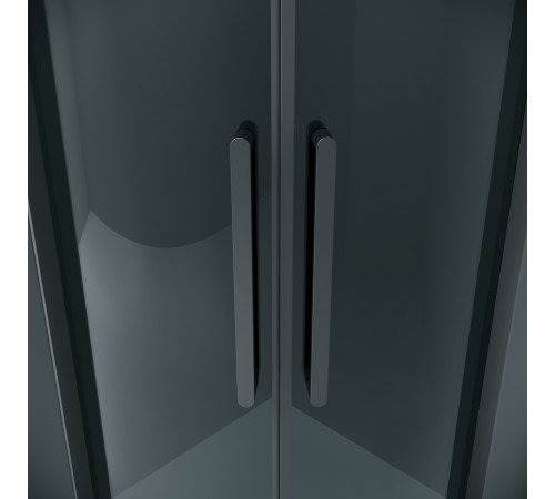 Душевое ограждение Grossman Classic 301.K33.04.1010.21.10 (100х100х195) четверть круга,раздвижная,черный матовый,стекло тонированное