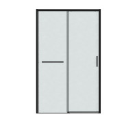 Дверь в нишу Grossman Style 100.K33.05.110.21.02 (110х195) черный матовый,стекло шиншилла,раздвижная