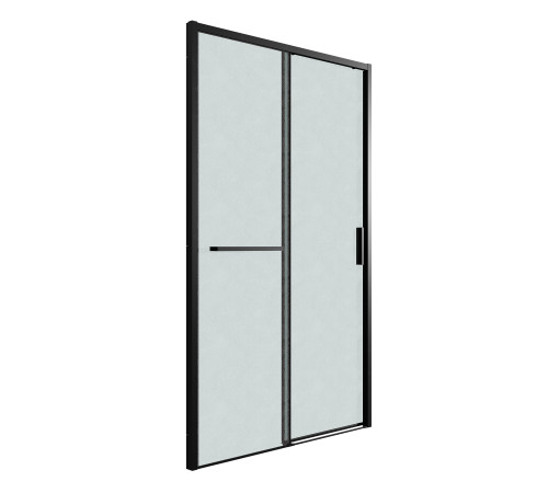 Дверь в нишу Grossman Style 100.K33.05.110.21.02 (110х195) черный матовый,стекло шиншилла,раздвижная