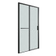 Дверь в нишу Grossman Style 100.K33.05.110.21.02 (110х195) черный матовый,стекло шиншилла,раздвижная