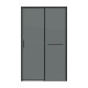 Дверь в нишу Grossman Style 100.K33.05.110.21.10 (110х195) черный матовый,стекло тонированное,раздвижная
