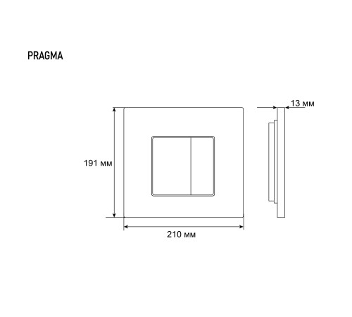Клавиша смыва Grossman Pragma 800.T1.03.100.100 хром глянцевый