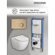 Комплект 3 в 1: Grossman инсталляция 900.K31.01.000+клавиша 700.K31.01.310.310 золото матовый+унитаз GR-4411SQ
