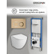 Комплект 3 в 1: Grossman инсталляция 900.K31.01.000+клавиша 700.K31.02.310.310 золото матовый+унитаз GR-4411SQ