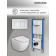 Комплект 3 в 1: Grossman инсталляция 900.K31.01.000+клавиша 700.K31.04.01M.01M белый матовый+унитаз GR-4411SQ